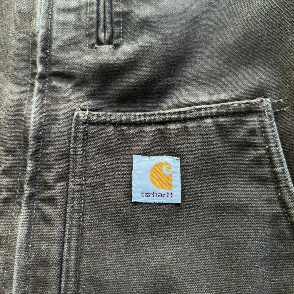 VTG Carhartt Detroit Jacket Women's M Blanket Lined Work Brown WC061 DKB - Picture 8 of 13